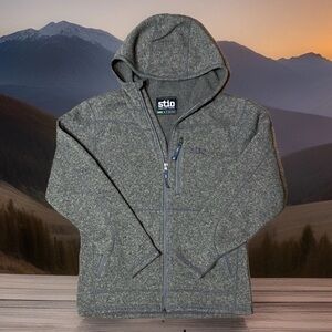 Stio Gray Wilcox Fleece Hoodie Full Zip Hooded Jacket Style 200048 Men’s S